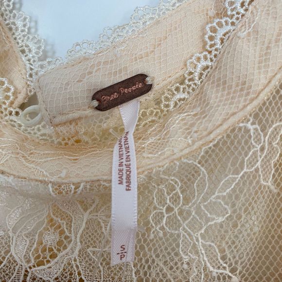 Free People Secret Admirer Blouse In Eggnog - Picture 14 of 16